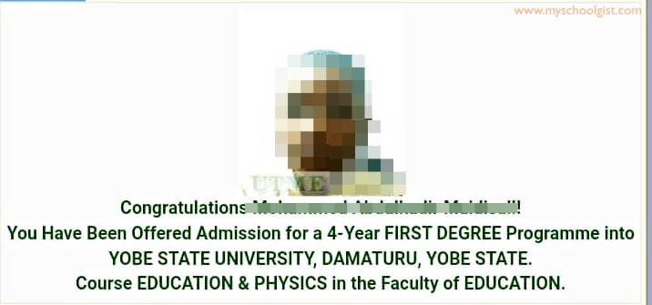 YSU UTME Admission Status JAMB