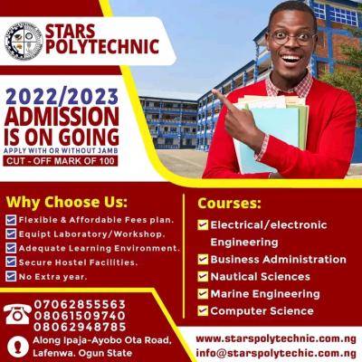 Stars Polytechnic admission for 2022/2023 session