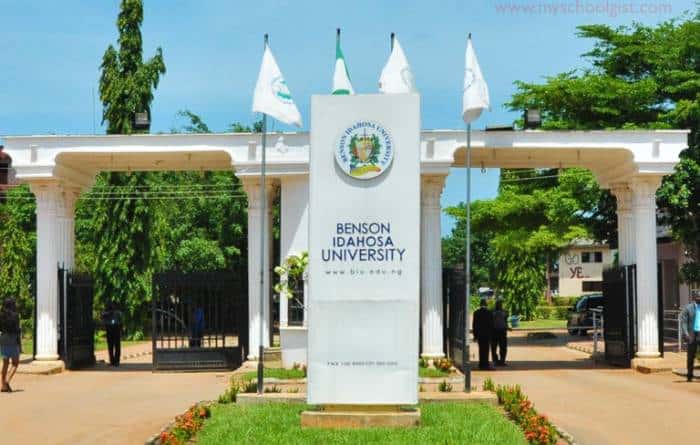 Benson Idahosa University (BIU) School Fees Schedule 