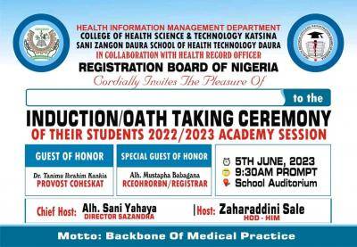 COHESKAT induction ceremony for Department of Health Information Management