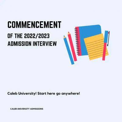 Caleb University notice on Post-UTME Screening exercise,2022/2023