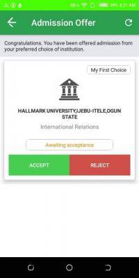 Hallmark University Admission List out on JAMB CAPS ,2021/2022