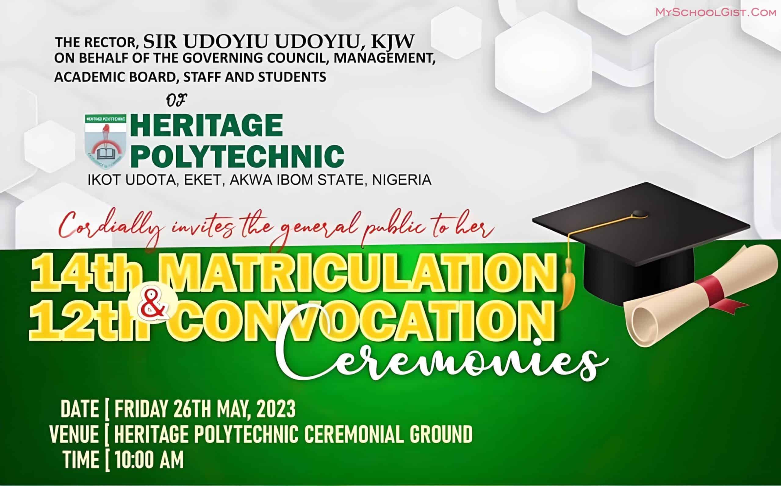 Heritage Poly 14th Matric & 12th Convocation Ceremonies