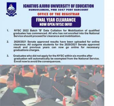 IAUE begins clearance for final year students