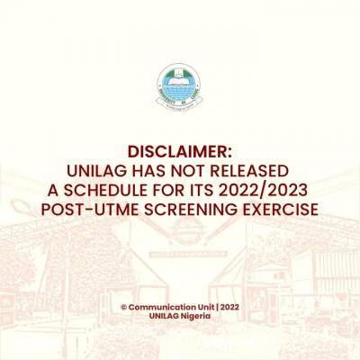 UNILAG refutes claim on commencement of Post-Utme form, 2022/2023