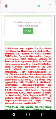 ABUTH announces entrance exam date for post-basic & peri-operative nursing, 2021/2022