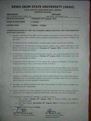 AKSU guidelines and eligibility for SUG elections