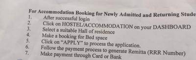 BOUESTI accomodation payment begins