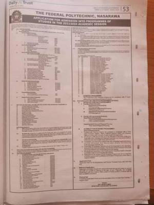 FEDPONAS PGD, IJMB, Remedial Admission forms, 2023/2024