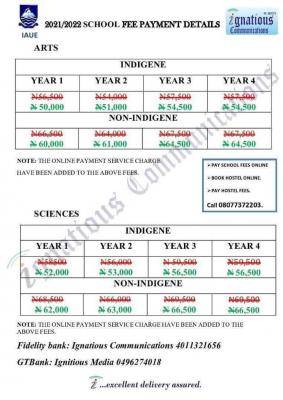 IAUE scam alert notice on school fees