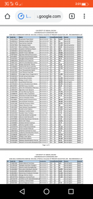 MOCPED-UI degree admission list, 2020/2021