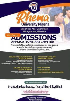 Rhema University Post-UTME 2021: Eligibility and Registration Details