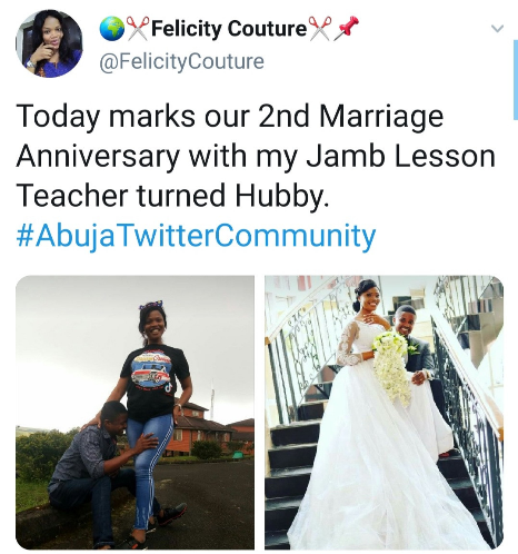 Woman ecstatic as she ties the knot with her JAMB lesson teacher